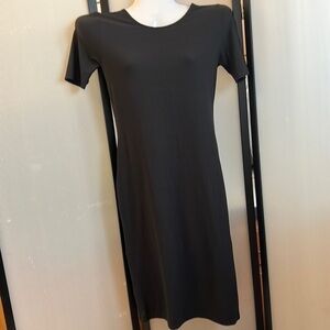 Yelete Black Poly/spandex Dress Size L.